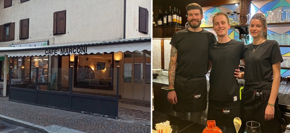 Il "Cafè Marconi" riaccende le luci dopo due anni di stop grazie a un giovane di Pinzolo